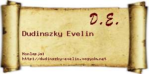Dudinszky Evelin névjegykártya