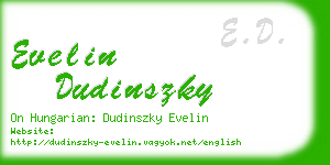 evelin dudinszky business card